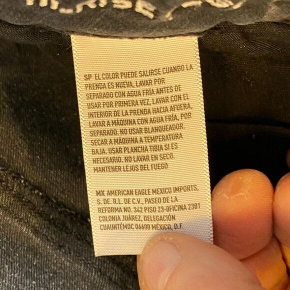 American Eagle Woman's Hi-Rise Jegging Size SP 360° Super Stretch Black Denim Pa - Picture 6 of 16